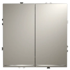 Изображение Выключатель встраиваемый VOLTUM S70 двухклавишный с подсветкой 10А, (кашемир)