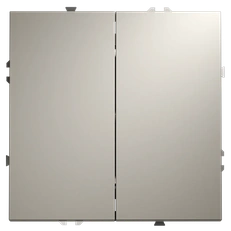 Изображение Выключатель с самовозвратом встраиваемый VOLTUM S70 двухклавишный 10А, (кашемир)